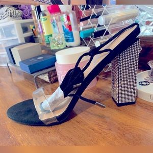 Marilyn glitter block heel